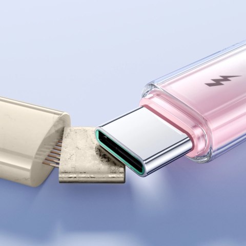 Kabel Joyroom S-A42 Crystal-Clear Series 3A USB-A - USB-C 1,2m - biały Kabel Joyroom S-A42 Crystal-Clear Series 3A USB-A - USB-C 1,2m - biały