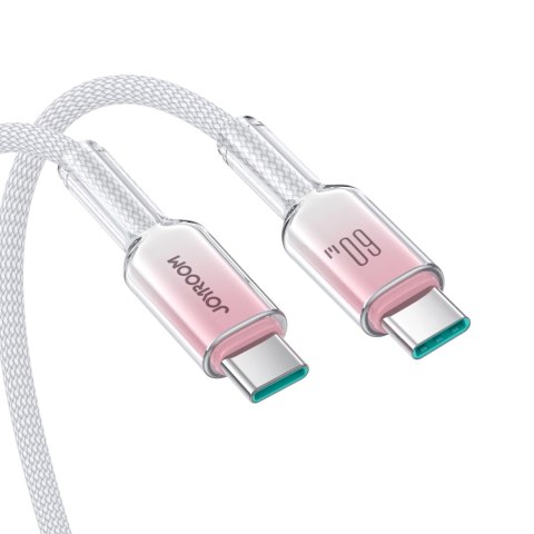 Kabel Joyroom S-A42 Crystal-Clear Series 60W USB-C - USB-C 1,2m - biały Kabel Joyroom S-A42 Crystal-Clear Series 60W USB-C - USB-C 1,2m - biały