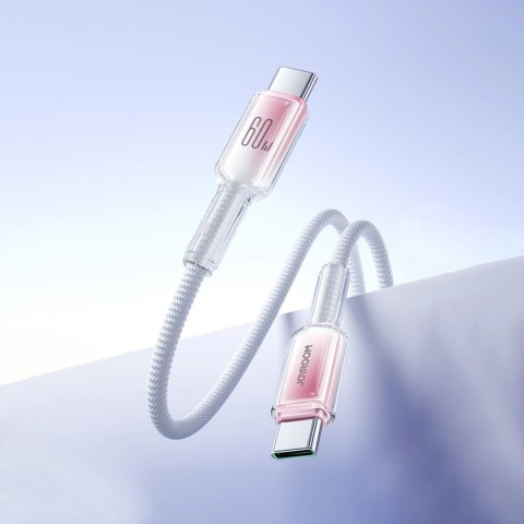 Kabel Joyroom S-A42 Crystal-Clear Series 60W USB-C - USB-C 1,2m - biały Kabel Joyroom S-A42 Crystal-Clear Series 60W USB-C - USB-C 1,2m - biały