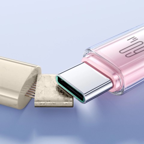 Kabel Joyroom S-A42 Crystal-Clear Series 60W USB-C - USB-C 1,2m - biały Kabel Joyroom S-A42 Crystal-Clear Series 60W USB-C - USB-C 1,2m - biały