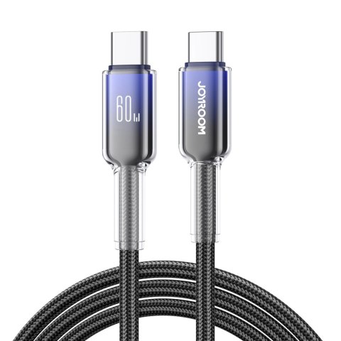 Kabel Joyroom S-A42 Crystal-Clear Series 60W USB-C - USB-C 1,2m - czarny Kabel Joyroom S-A42 Crystal-Clear Series 60W USB-C - USB-C 1,2m - czarny