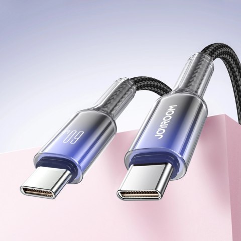 Kabel Joyroom S-A42 Crystal-Clear Series 60W USB-C - USB-C 1,2m - czarny Kabel Joyroom S-A42 Crystal-Clear Series 60W USB-C - USB-C 1,2m - czarny