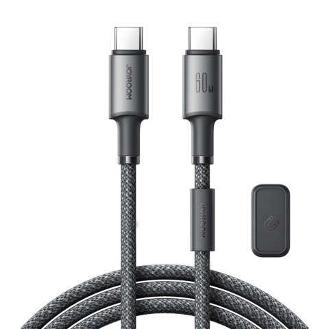Kabel Joyroom S-A50 Unlimited Series 60W USB-C - USB-C z organizerem magnetycznym 1,2m - szary Kabel Joyroom S-A50 Unlimited Series 60W USB-C - USB-C z organizerem magnetycznym 1,2m - szary