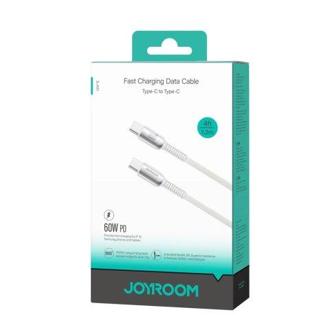 Kabel Joyroom S-A51 Cutting-Edge Series 60W USB-C - USB-C 1,2m - jasnoszary Kabel Joyroom S-A51 Cutting-Edge Series 60W USB-C - USB-C 1,2m - jasnoszary