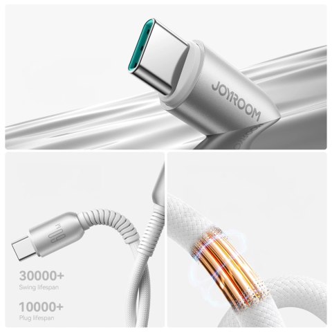 Kabel Joyroom S-A51 Cutting-Edge Series 60W USB-C - USB-C 1,2m - jasnoszary Kabel Joyroom S-A51 Cutting-Edge Series 60W USB-C - USB-C 1,2m - jasnoszary