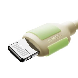 Kabel Joyroom S-A53 30W USB-C - Lightning z fluorescencyjną końcówką 1,2 m - beżowy