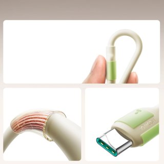 Kabel Joyroom S-A53 3A USB-A - USB-C z fluorescencyjną końcówką 1,2 m - beżowy