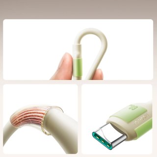 Kabel Joyroom S-A53 60W USB-C - USB-C z fluorescencyjną końcówką 1,2 m - beżowy