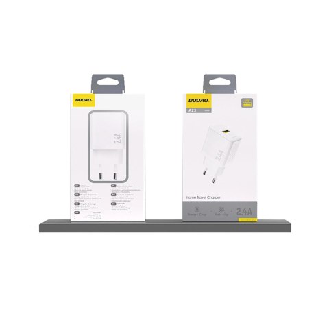 Ładowarka Dudao A23 2.4A USB-A - biała Ładowarka Dudao A23 2.4A USB-A - biała
