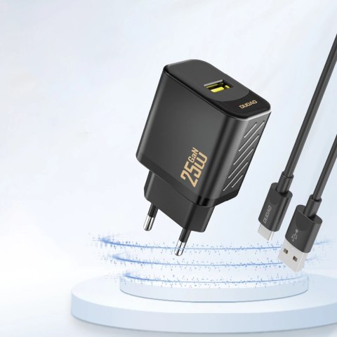 Ładowarka Dudao A27S 25W GaN USB-A - czarna Ładowarka Dudao A27S 25W GaN USB-A - czarna