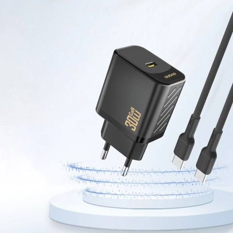 Ładowarka sieciowa Dudao A27P 30W PD GaN USB-C - czarna Ładowarka sieciowa Dudao A27P 30W PD GaN USB-C - czarna