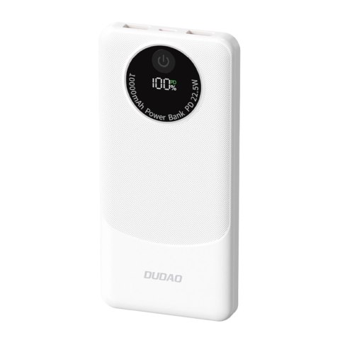 Powerbank Dudao K12 10000mAh PD22.5W USB-A, USB-C - biały Powerbank Dudao K12 10000mAh PD22.5W USB-A, USB-C - biały