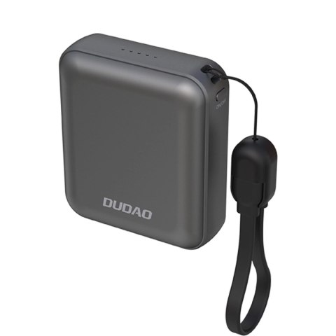 Powerbank Dudao K22+ 10000mAh 22.5W USB-C z zawieszką / kablem - szary Powerbank Dudao K22+ 10000mAh 22.5W USB-C z zawieszką / kablem - szary
