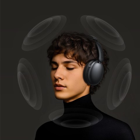 Słuchawki bezprzewodowe Joyroom J-Head Series JR-JH1 z ANC Bluetooth - czarne Słuchawki bezprzewodowe Joyroom J-Head Series JR-JH1 z ANC Bluetooth - czarne