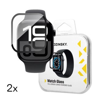 Szkło hartowane Wozinsky Full Glue z czarną ramką do Apple Watch 42mm (2 szt.)