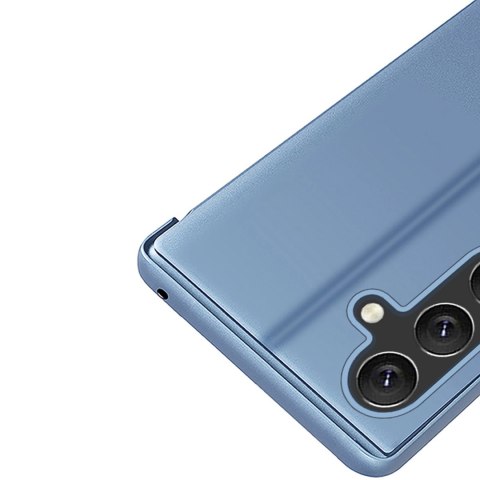 Clear View Case etui do Samsung Galaxy S24 FE pokrowiec z klapką - niebieskie Clear View Case etui do Samsung Galaxy S24 FE pokrowiec z klapką - niebieskie