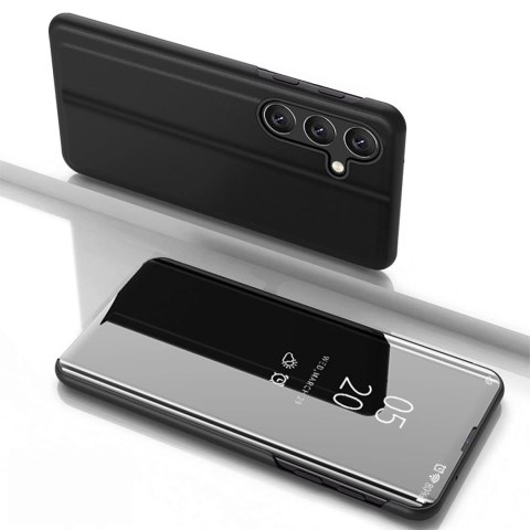 Clear View Case etui do Samsung Galaxy S25 pokrowiec z klapką - czarne Clear View Case etui do Samsung Galaxy S25 pokrowiec z klapką - czarne