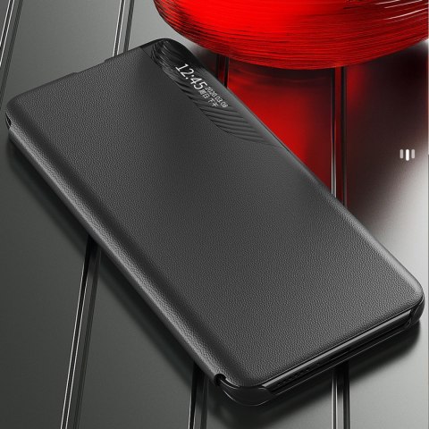 Eco Leather View Case etui do Samsung Galaxy S24 FE z klapką i podstawką - czarne Eco Leather View Case etui do Samsung Galaxy S24 FE z klapką i podstawką - czarne