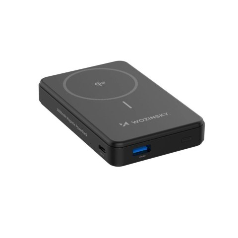 Powerbank Wozinsky WLWP-10KA0Y3S 22,5W PD Qi2 10000 mAh, z podstawką, 1x USB-A, 1x USB-C - czarny Powerbank Wozinsky WLWP-10KA0Y3S 22,5W PD Qi2 10000 mAh, z podstawką, 1x USB-A, 1x USB-C - czarny