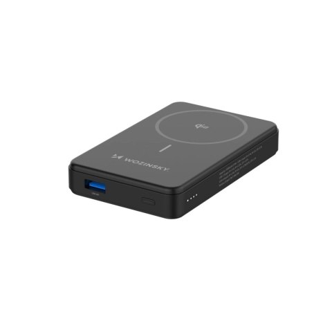 Powerbank Wozinsky WLWP-10KA0Y3S 22,5W PD Qi2 10000 mAh, z podstawką, 1x USB-A, 1x USB-C - czarny Powerbank Wozinsky WLWP-10KA0Y3S 22,5W PD Qi2 10000 mAh, z podstawką, 1x USB-A, 1x USB-C - czarny
