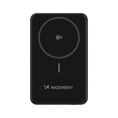 Powerbank Wozinsky WLWP-10KA0Y3S 22,5W PD Qi2 10000 mAh, z podstawką, 1x USB-A, 1x USB-C - czarny Powerbank Wozinsky WLWP-10KA0Y3S 22,5W PD Qi2 10000 mAh, z podstawką, 1x USB-A, 1x USB-C - czarny