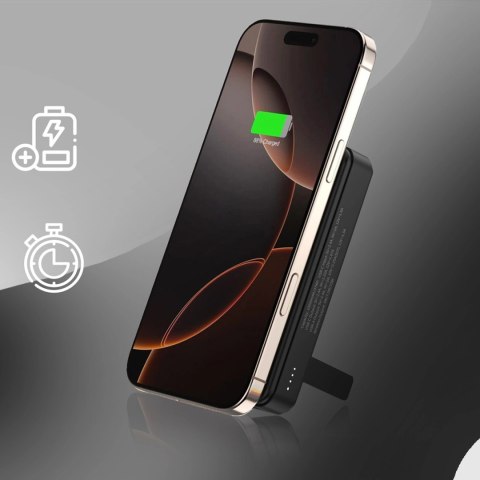 Powerbank Wozinsky WLWP-10KA0Y3S 22,5W PD Qi2 10000 mAh, z podstawką, 1x USB-A, 1x USB-C - czarny Powerbank Wozinsky WLWP-10KA0Y3S 22,5W PD Qi2 10000 mAh, z podstawką, 1x USB-A, 1x USB-C - czarny