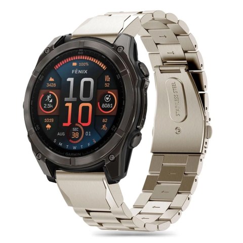 Bransoletka Tech-Protect Stainless na Garmin Fenix 5 / 6 / 6 PRO / 7 / 8 (47 MM) / E - tytanowe Bransoletka Tech-Protect Stainless na Garmin Fenix 5 / 6 / 6 PRO / 7 / 8 (47 MM) / E - tytanowe