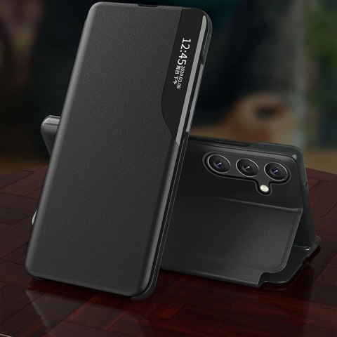 Eco Leather View Case etui do Samsung Galaxy A16 / A16 5G z klapką i podstawką - czarne Eco Leather View Case etui do Samsung Galaxy A16 / A16 5G z klapką i podstawką - czarne