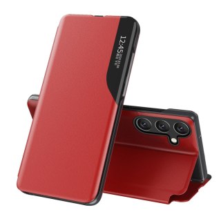 Eco Leather View Case etui do Samsung Galaxy A16 / A16 5G z klapką i podstawką - czerwony