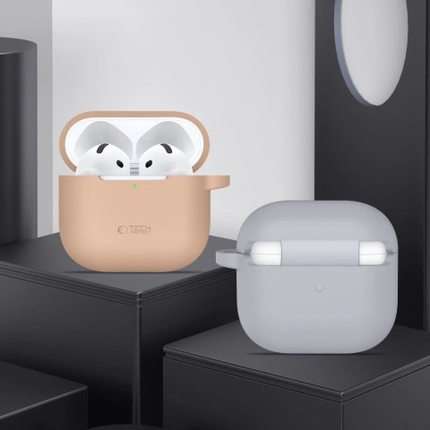 Etui Tech-Protect Silicone Hook na AirPods 4 - zielone Etui Tech-Protect Silicone Hook na AirPods 4 - zielone