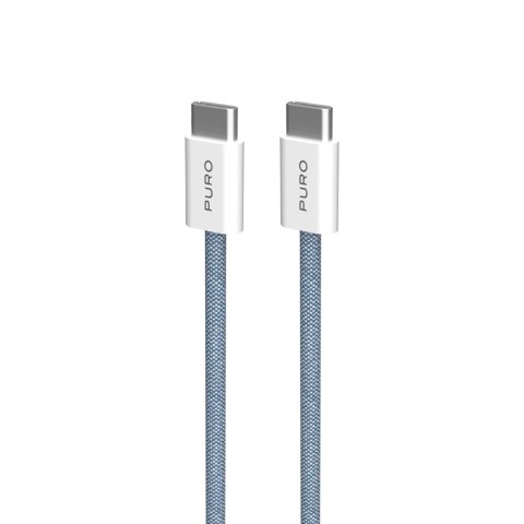 Kabel Puro Fabrik 60W USB-C - USB-C 1,5m - niebieski Kabel Puro Fabrik 60W USB-C - USB-C 1,5m - niebieski