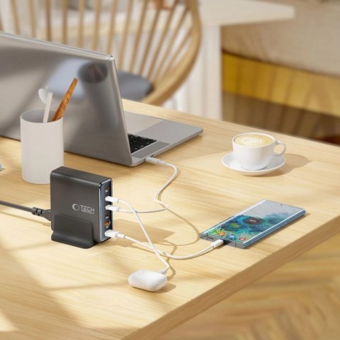 Stacja ładująca Tech-protect DC80W-GAN 6-PORT PD80W/QC3.0 - czarne