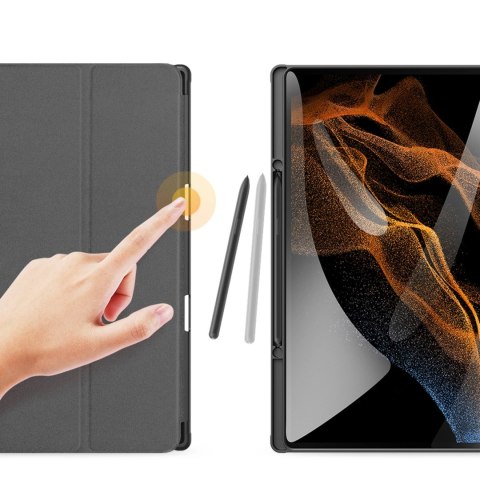 DUX DUCIS Domo składany pokrowiec etui na tablet z funkcją Smart Sleep podstawka Samsung Galaxy Tab S8/S9 Ultra czarny