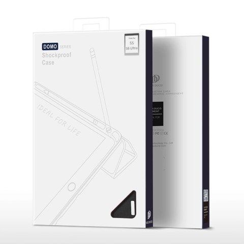 DUX DUCIS Domo składany pokrowiec etui na tablet z funkcją Smart Sleep podstawka Samsung Galaxy Tab S8/S9 Ultra czarny