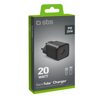 Ładowarka sieciowa SBS TETRGAN1C20K 20W GaN USB-C z Power Delivery - czarna