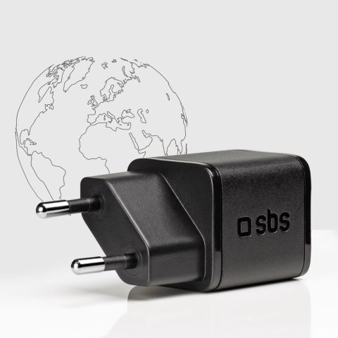 Ładowarka sieciowa SBS TETRGAN1C20K 20W GaN USB-C z Power Delivery - czarna