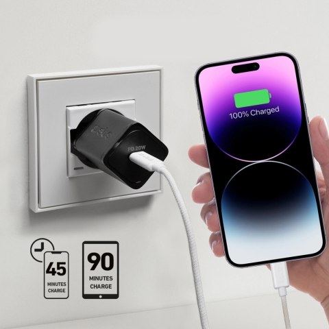 Ładowarka sieciowa SBS TETRGAN1C20K 20W GaN USB-C z Power Delivery - czarna