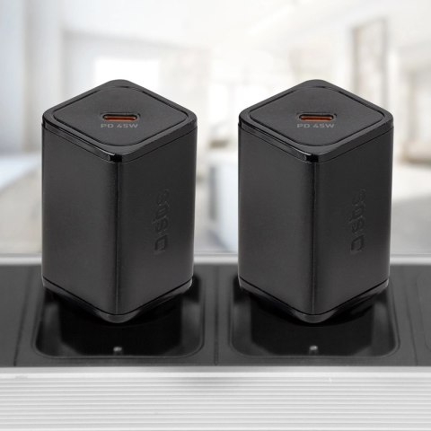 Ładowarka sieciowa SBS TETRGAN1C45W 45W GaN USB-C z Power Delivery - czarna