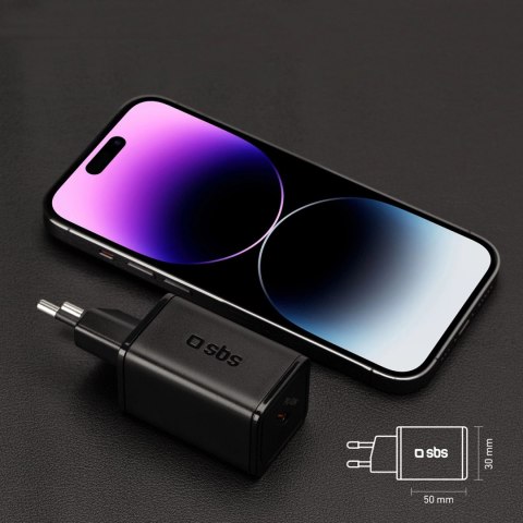 Ładowarka sieciowa SBS TETRGAN1C45W 45W GaN USB-C z Power Delivery - czarna