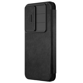 Etui Nillkin Qin Pro na Samsung Galaxy S25+ z klapką i osłoną aparatu - czarne