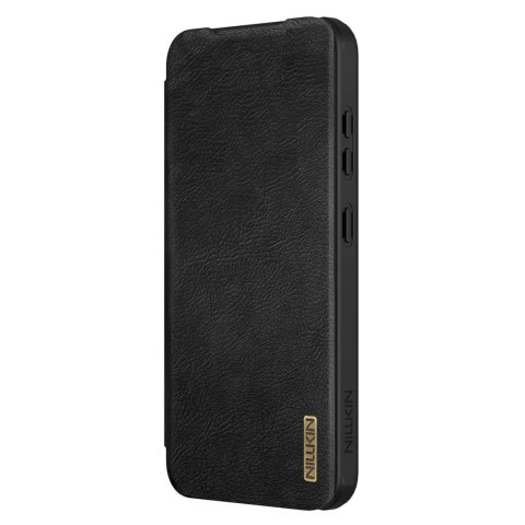 Etui Nillkin Qin Pro na Samsung Galaxy S25+ z klapką i osłoną aparatu - czarne