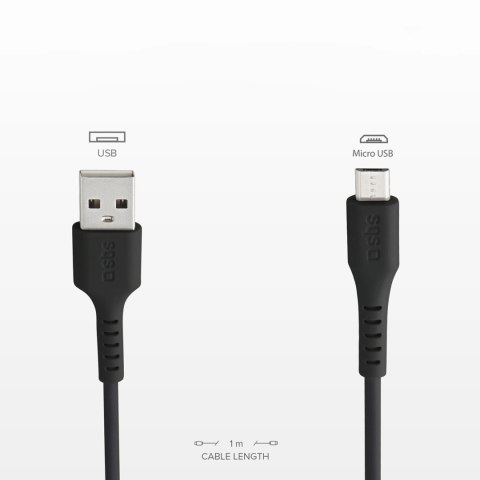 Kabel SBS LTHL200 USB-A - Micro-USB 1m - czarny