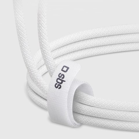 Kabel SBS TECABLETISSUETCCG USB-C - USB-C 1,5m 60W w oplocie - szary Kabel SBS TECABLETISSUETCCG USB-C - USB-C 1,5m 60W w oplocie - szary