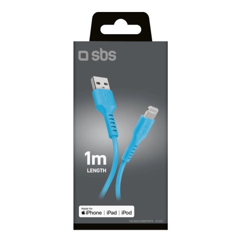 Kabel SBS TECABLEUSBIP589A USB-A - Lightning - niebieski Kabel SBS TECABLEUSBIP589A USB-A - Lightning - niebieski