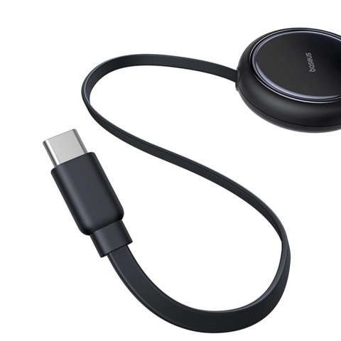 Kabel zwijany Baseus Bright Mirror Series USB-C - 2 x USB-C 100W 1m - czarny Kabel zwijany Baseus Bright Mirror Series USB-C - 2 x USB-C 100W 1m - czarny