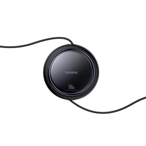 Kabel zwijany Baseus Bright Mirror Series USB-C - 2 x USB-C 100W 1m - czarny Kabel zwijany Baseus Bright Mirror Series USB-C - 2 x USB-C 100W 1m - czarny