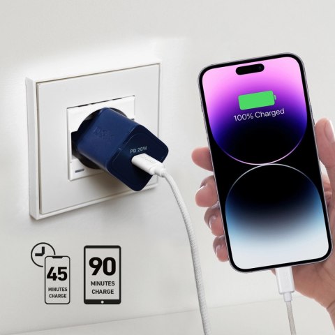 Ładowarka sieciowa SBS TETRGAN1C20B 20W GaN z Power Delivery - niebieska