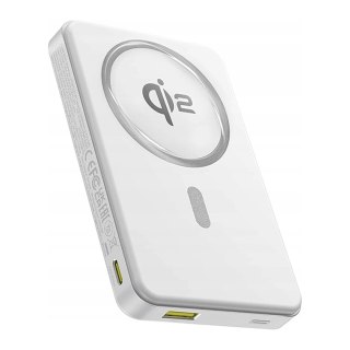 Powerbank Baseus Airpow II 10000mAh Qi2 z MagSafe 22,5W z kablem Baseus Simple Series USB-C - USB-C 20V/3A (30cm) - biały