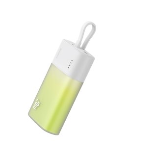 Powerbank Baseus Popsicle 5200mAh 20W z wbudowanym kablem Lightning (+ biały kabel Baseus Simple USB-C - USB-C 60W/20V/3A/30cm) 
