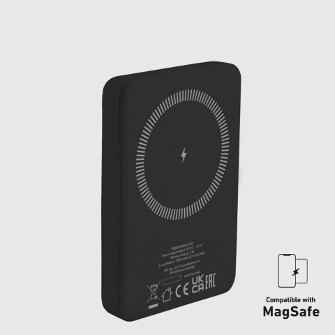 Powerbank beprzewodowy SBS TEBB5000MAG1CK 5000 mAh USB-C, kompatybilny z MagSafe - czarny